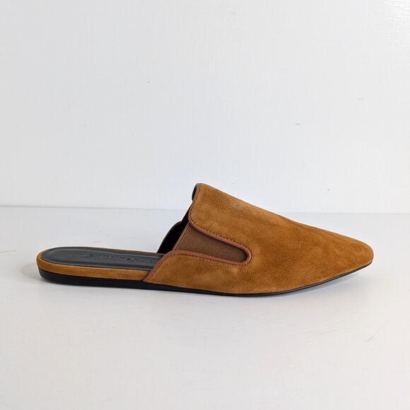 NWT Jenni Kayne Suede Mules Cognac Saddle Brown Pointed Toe Flats EU 39 - Picture 9 of 13